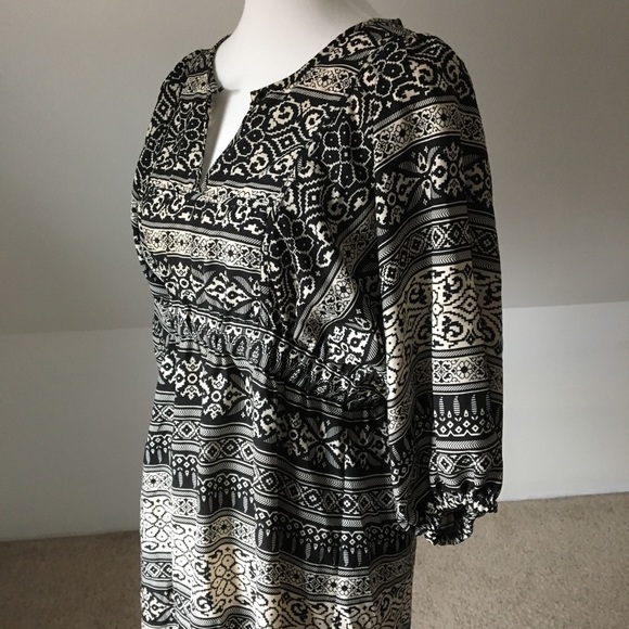 Balloon Sleeve Empire Waist Dress - Picture 4 of 8